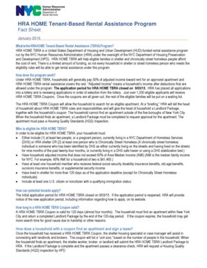 Fillable Online HRA HOME Tenant-Based Rental Assistance Program Fax ...