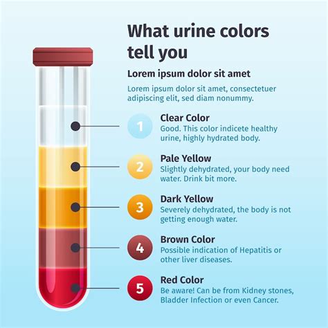 Gradient urine color infographic | Premium Vector