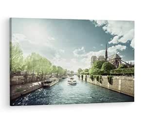 TRUECANVAS Seine, Wooden Framed Canvas Paintings for Living Room ...