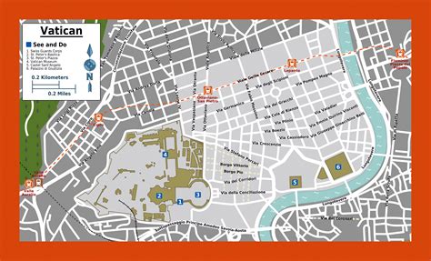 Tourist map of Vatican city and its surroundings | Maps of Vatican ...