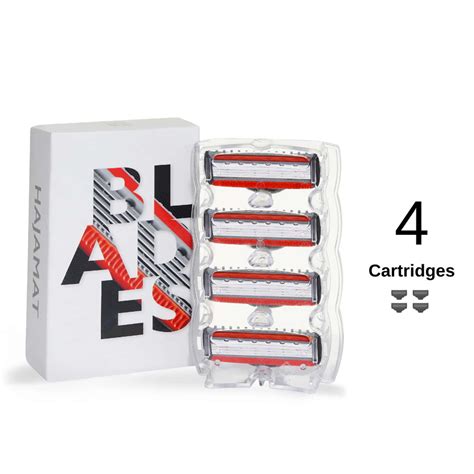 Buy HAJAMAT MAGNUM V SHAVING RAZOR BLADE CARTRIDGE PACK OF 4 CARTRIDGES ...