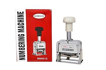 Bambalio BAM45-12 12 Digits Numbering Machine : Amazon.in: Office Products