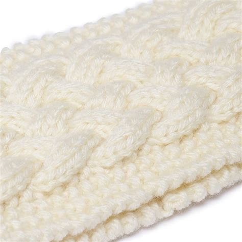 Cable Knit Criss Cross Headband - Off-White 2597 – Magic Needles
