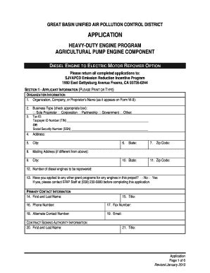 Fillable Online valleyair Diesel to Electric Repower Application 100111 ...