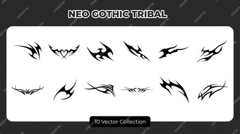 Premium Vector | Neo Gothic Tribal Set