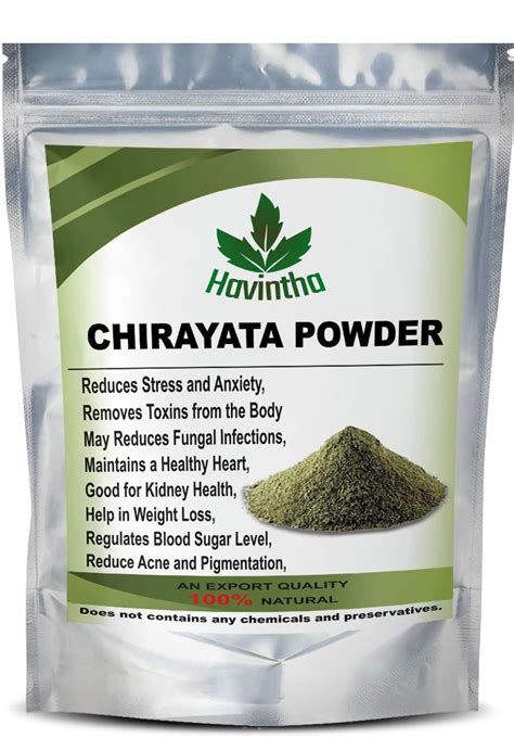 Buy Havintha Natural Chirayata Powder (Kalmegh Powder) - Swertia ...