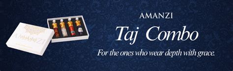 AMANZI Taj Combo Set of 4 Non Alcoholic Roll-On Attar Perfumes for Men ...