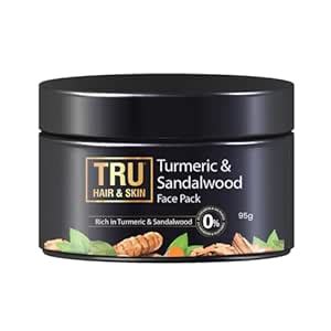 TRU HAIR & SKIN Turmeric & Sandalwood Detan Face Pack| Fights Acne and ...