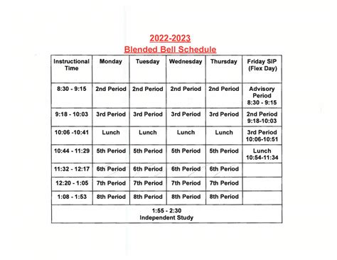 Bell Schedule