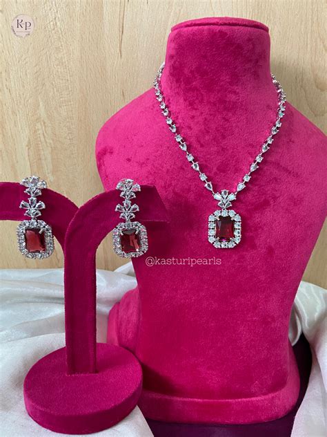 Aalia American Diamond Neckset – Kasturi pearls