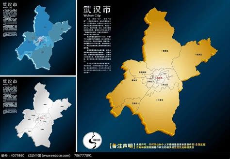 最新武汉行政区域地图图片