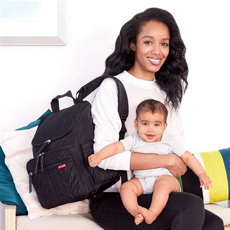 Skip Hop Jet Black Forma Backpack Diaper Bags Birth+ to 24months