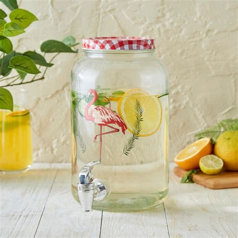 Buy Corsica Essentials Flamingo Glass Dispenser - 3L from Corsica by ...
