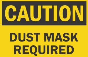 RLDigitalUnits CAUTION DUST MASK REQUIRED SIGN BOARD Emergency Sign ...