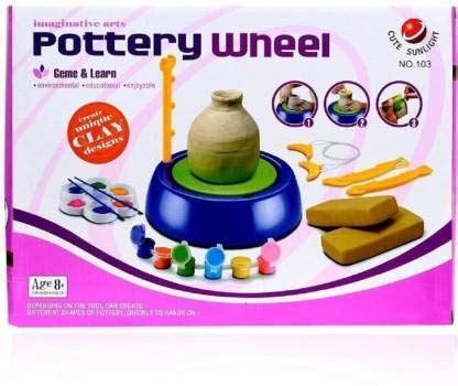 Buy ShopWaves Imaginative Arts Pottery Wheel Game, A Skill Development ...