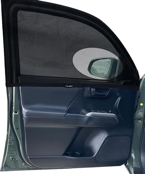 FREEAMG Car Front Side Window Sun Shades Compatible for ta Tacoma | 2Pack Stretchy Mesh Sun ...