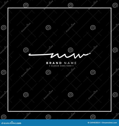 MW Simple Signature Logo - Handwritten Vector Template for M and W Logo ...