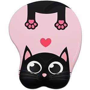 YISK Pink Mouse Pad Keyboard Wrist Rest Support Gel Funny Mat Office ...