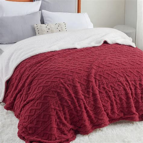 Amazon.com: Bedsure Gentlesoft Sherpa Queen Size Blanket for Bed ...