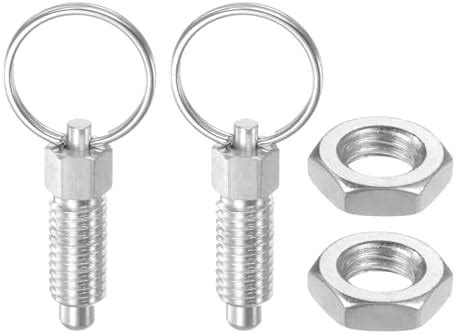 HARFINGTON 2Pcs Spring Plunger with Pull Ring 5/16˝-18 Thread Size 0.63 ...