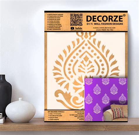 Paisley | Motif | Paisley Pattern | wall stencils | indian designs ...