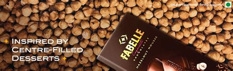Fabelle Hazelnut Mousse, Centre-Filled Luxury Chocolate Bar with ...