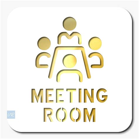 Vertical Root Inc® Premium WHITE GOLD Finish Acrylic MEETING ROOM DOOR ...