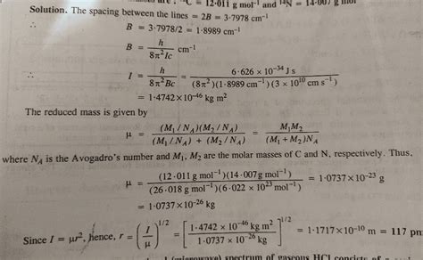The pure rotational (microwave) spectrum of the gaseous molecule CN ...