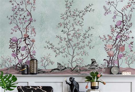 Leafy Lantern chinoiserie wallpaper – Myindianthings