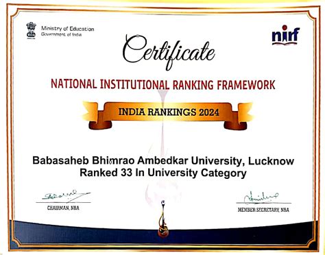 National Institutional Ranking Framework - NIRF