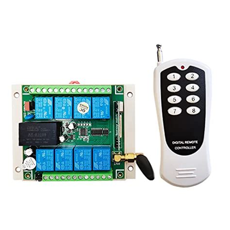 SiSAH 100V-240V AC 8 Channel Receive Controller Wireless Relay Remote ...