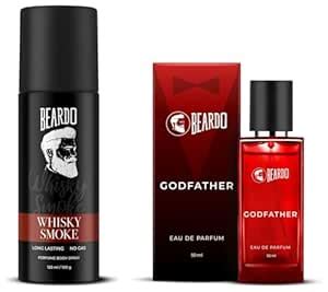 Buy BEARDO Fragrance Combo Whiskey Smoke Body Spray, 120ml & Godfather ...