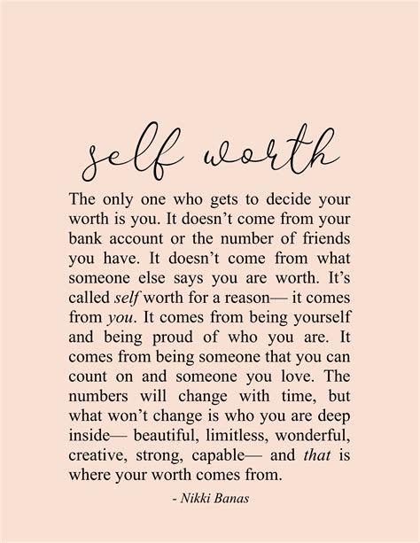 Self_Worth_wall_print(A) | Soul love quotes, Be yourself quotes ...