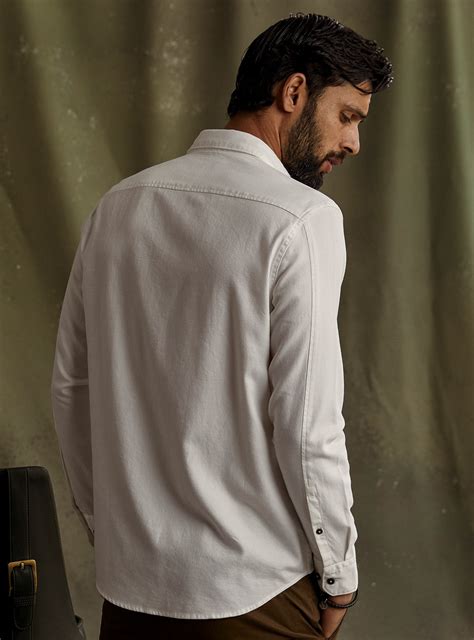 Buy Hemis Snow Shirt Casual White Solid Shirt for Men Online | Andamen