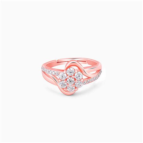 Rose Gold Beautiful Flower Ring – GIVA