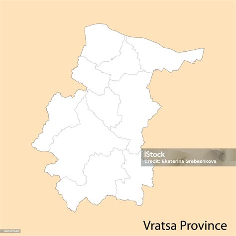 High Quality Map Of Vratsa Is A Province Of Bulgaria Stock Illustration - Download Image Now ...