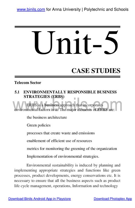 CS8078 unit 5 The Environmentally Responsible Business Strategies ERBS ...