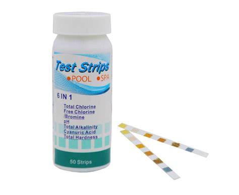 6 in 1 Pool Spa Hot Tub Test Strip for Chlorine, PH and Alkalinity ...