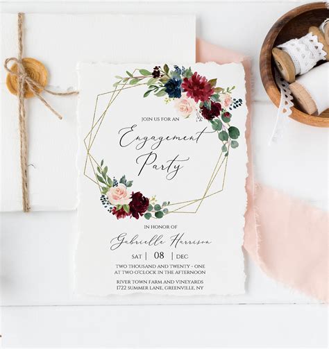 Engagement Party Invitation Templates | Templatesz234.com ...