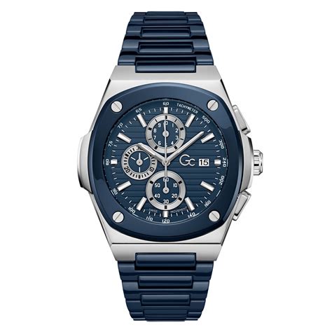 Gc Coussin Blue Square Quartz Men Watch - Guess Collection - Y99019G7MF ...
