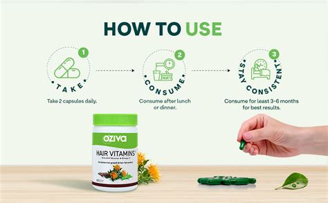 OZiva Hair Vitamins Capsules for Hair Fall Control & Hair Growth | Hair ...