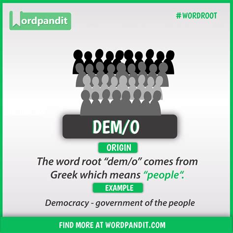 Root Word: Dem/o: https://wordpandit.com/english-word-roots/ | Root ...