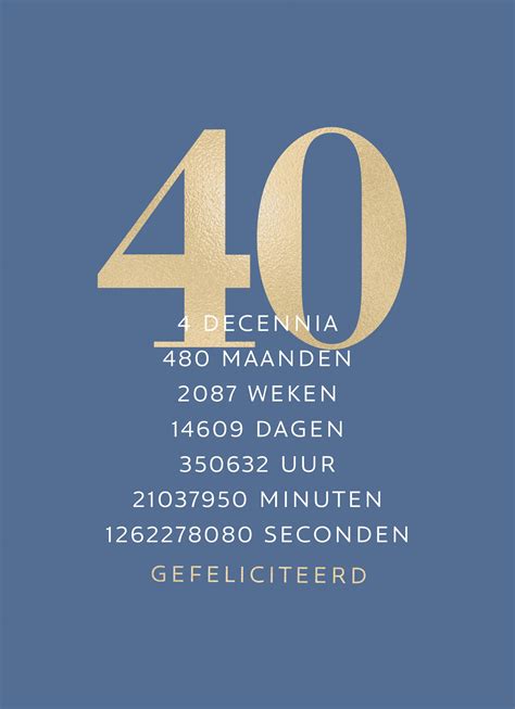 Verjaardagskaart 40 4 decennia | Hallmark