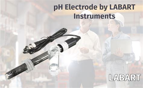 LABART 0-14 pH Electrode Probe BNC Connector, 100 cm Cable for pH Meter ...