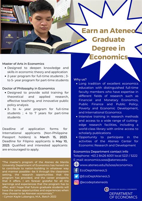 Graduate Program in Economics 的图像结果