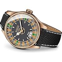 Buy DOUBLERUN 3D Glass Date Display Two Tone Dial Leather Belt Analog ...