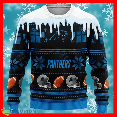 Carolina Panthers Graphics NFL Flowing Milk Ugly Xmas Sweater Custom ...