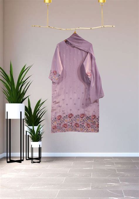 Mauve Thread Emb Suit Set – Gazal Agrawal Store