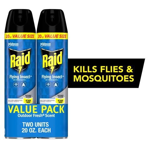 Raid Flying Insect Killer 7, Indoor & Outdoor Mosquito, Gnat & Fruit ...