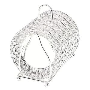 Coaster Set Ekaani Silver Platted : Amazon.in: Home & Kitchen